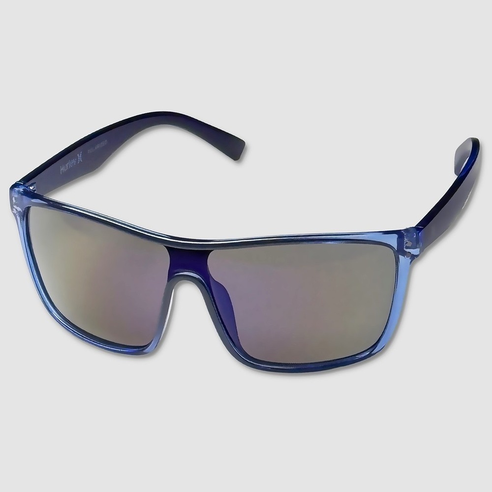 Hurley Shield Polarized Sunglasses - NEW Met. Blue / Multi Fade - #49567-SUN4